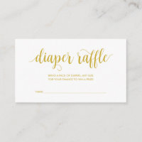 Fralda Chá de fraldas Raffle, Dourada russa modern