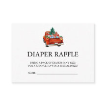 Fralda Chá de fraldas Raffle Natal