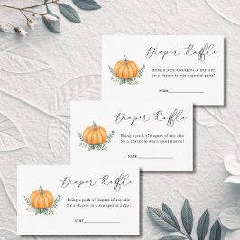 Cartão De Informações Fralda Cinzenta  Raffle Chá de fraldas