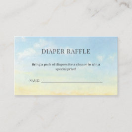 Cartão De Informações Fralda das Nuvens do Céu Azul Elegante Raffle