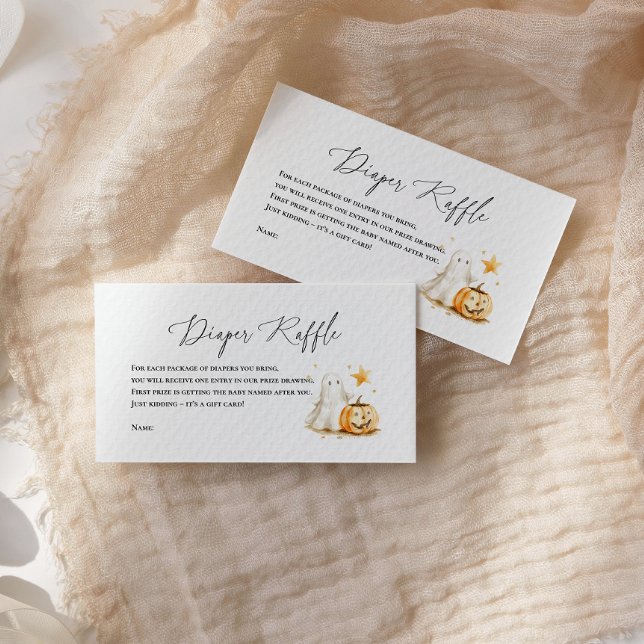 Cartão De Informações Fralda de abóbora-abóbora-fantasma (Criador carregado)