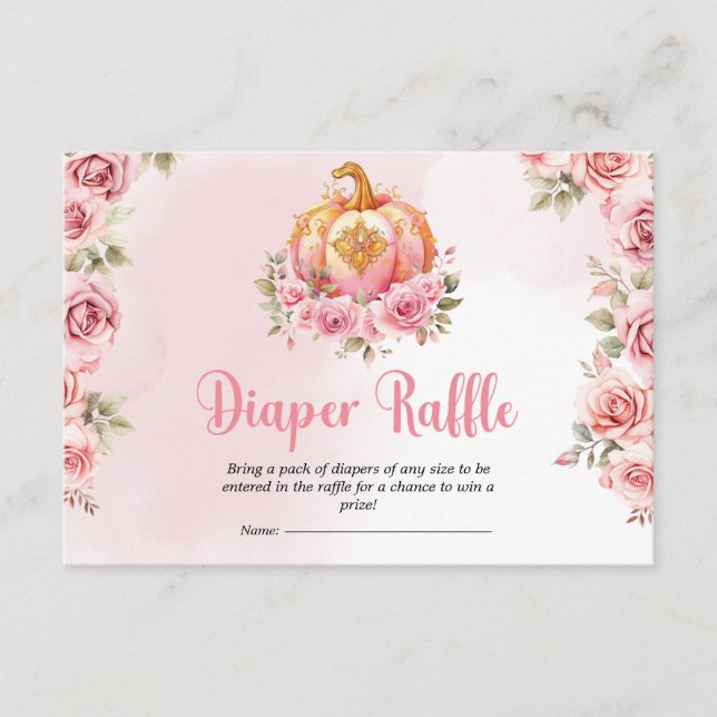 Cartão De Informações Fralda de Abóbora do Halloween Raffle (Frente)