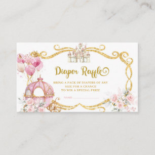 Cartão De Informações Fralda de abóbora rosa da Princesa Real Raffle
