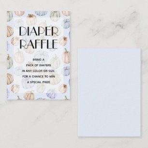 Cartão De Informações Fralda de Bebê-Abóbora Azul Raffle