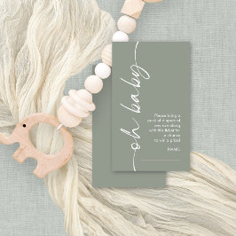 Cartão De Informações Fralda de Bebê Chá de fraldas Raffle