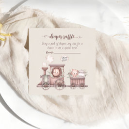 Cartão De Informações Fralda de Chá de fraldas de Safari