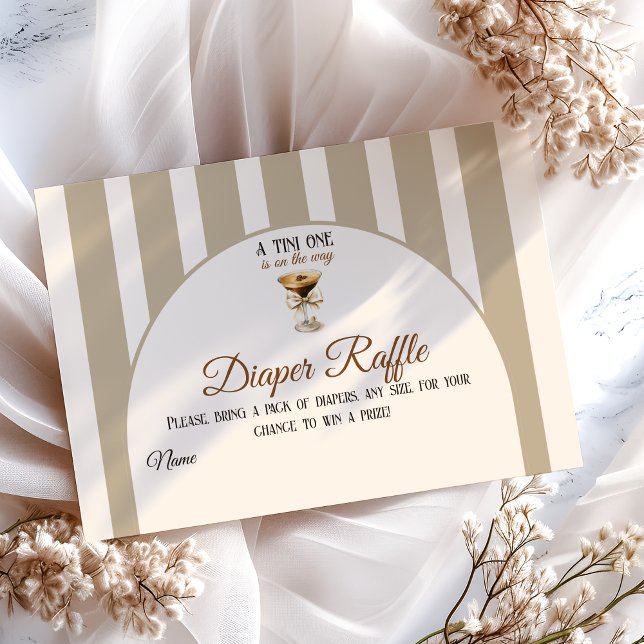 Cartão De Informações Fralda de Chá de fraldas Espresso Martini Coffee (Criador carregado)