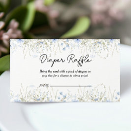 Cartão De Informações Fralda de Chá de fraldas Raffle
