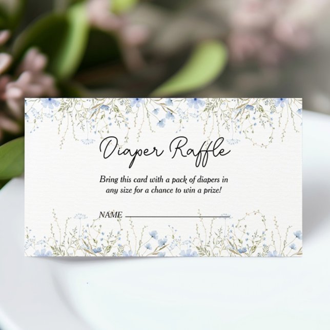 Cartão De Informações Fralda de Chá de fraldas Raffle (Criador carregado)