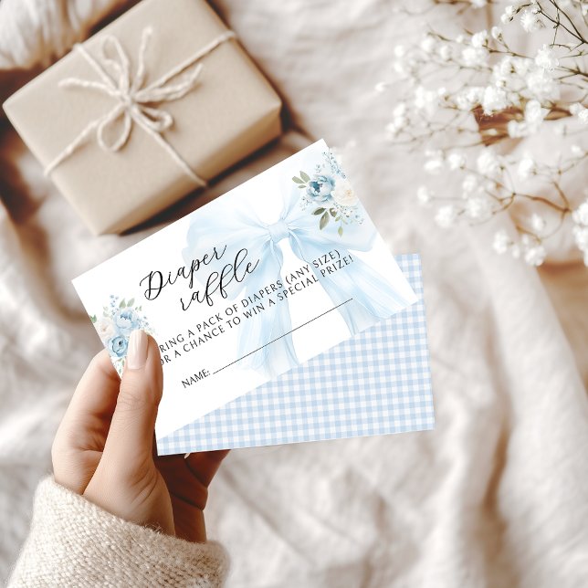 Cartão De Informações Fralda de Chá Floral Arco Raffle  (Criador carregado)