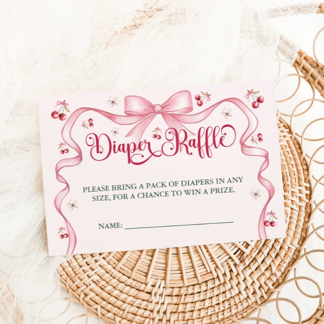 Cartão De Informações Fralda de Cherry Arco Raffle (Criador carregado)