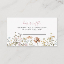 Cartão De Informações Fralda de flor selvagem Raffle