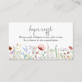 Cartão De Informações Fralda de flor selvagem Raffle