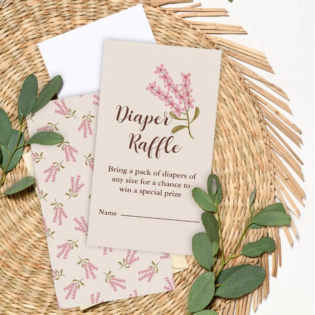 Cartão De Informações Fralda de flores selvagens Raffle Floral Bonito Sw (Criador carregado)