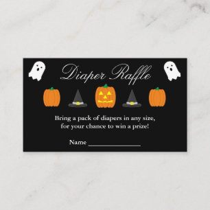 Cartão De Informações Fralda de Halloween Raffle