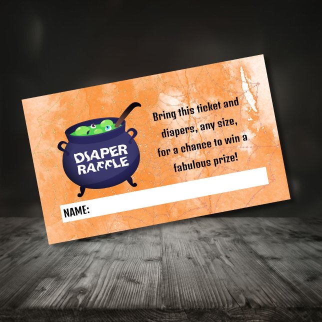 Cartão De Informações Fralda de Halloween Raffle (Criador carregado)