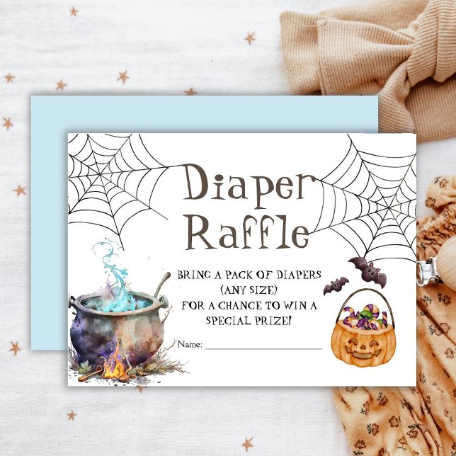 Cartão De Informações Fralda de Halloween Raffle Boy Cute (Criador carregado)