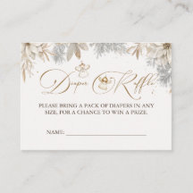 Fralda de inverno Raffle Chá de fraldas bebê