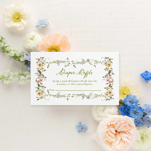 Cartão De Informações Fralda de jardim Raffle