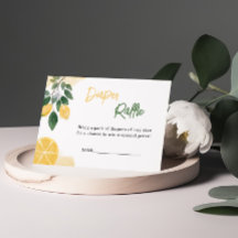 Fralda de limão Chá de fraldas de Raffle