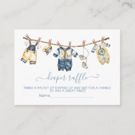 Cartão De Informações Fralda de Linha de Fechamento do Chá de fraldas do