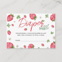 Cartão De Informações Fralda de morango Raffle