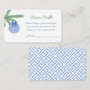 Cartão De Informações Fralda de Natal da Aquarela Raffle