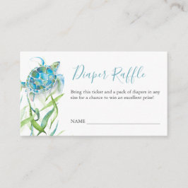 Cartão De Informações Fralda de Tartaruga Marítima Raffle Invent