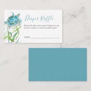 Cartão De Informações Fralda de Tartaruga Marítima Raffle Invent