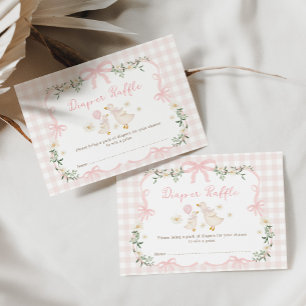 Cartão De Informações Fralda do Arco do ganso do Bobo bonito Raffle