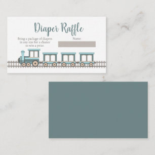 Cartão De Informações Fralda do Bebê Express Train Boy Raffle