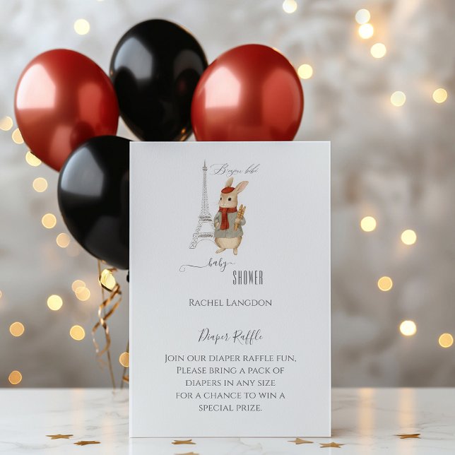 Cartão De Informações Fralda do Coelho Bonjour Bebe Raffle (Criador carregado)