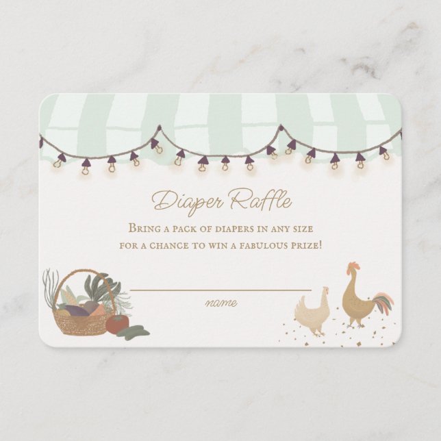 Cartão De Informações Fralda do Mercado dos Agricultores Verdes Raffle I (Frente)