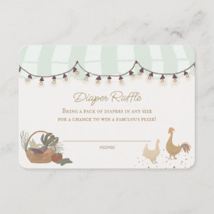 Cartão De Informações Fralda do Mercado dos Agricultores Verdes Raffle I