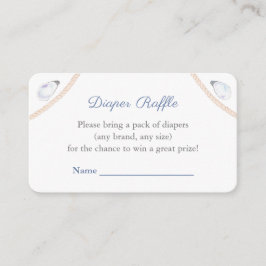 Cartão De Informações Fralda do Monograma Costeiro Raffle