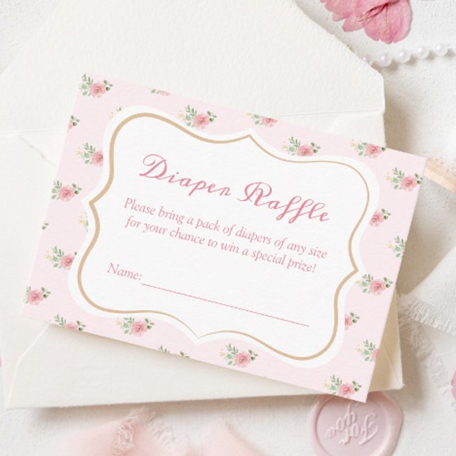 Cartão De Informações Fralda do Tea Party Raffle (Criador carregado)