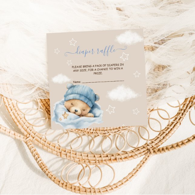 Cartão De Informações Fralda do Urso Raffle Chá (Criador carregado)