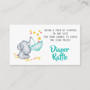 Cartão De Informações Fralda Elefante Raffle