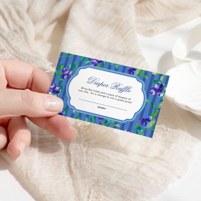 Cartão De Informações Fralda Elegante de Airelas Blueberry Chá de fralda (Criador carregado)