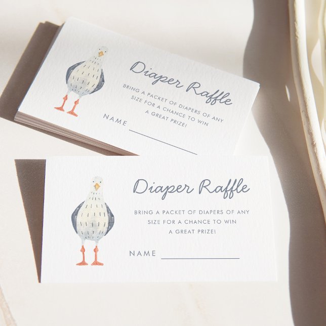 Cartão De Informações Fralda Náutica Chá de fraldas do Cozinho (Criador carregado)