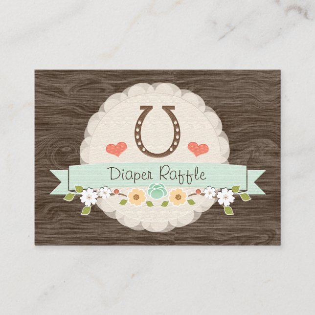 Cartão De Informações Fralda Ocidental Raffle Ticket (Frente)