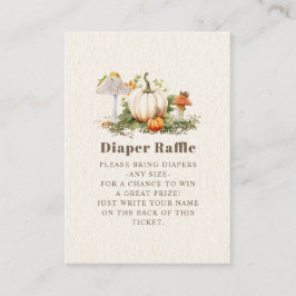 Cartão De Informações Fralda Raffl Chá de fraldas Pumpkin Pumpkin