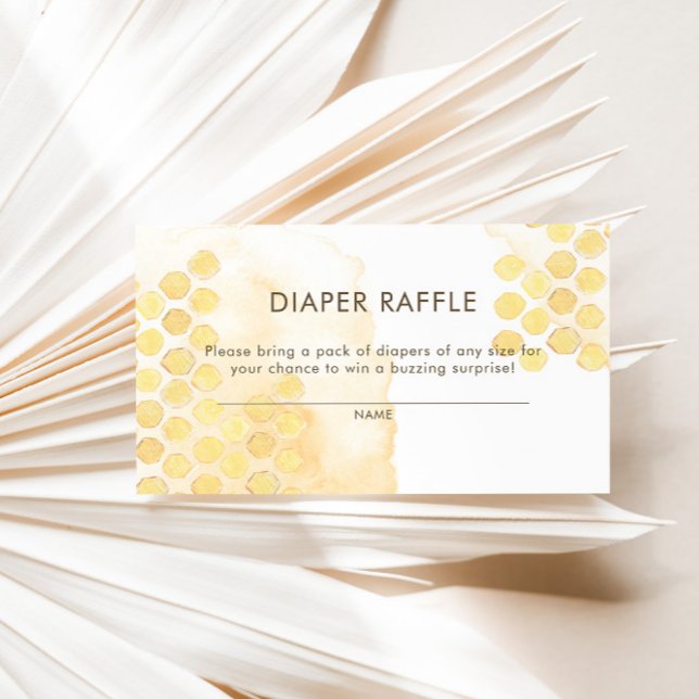 Cartão De Informações Fralda Raffle Bumblebee Honeycomb (Criador carregado)