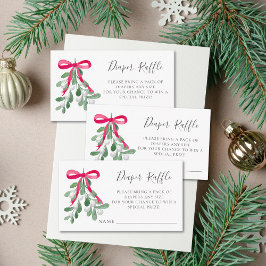 Cartão De Informações Fralda Raffle Chá de fraldas de Natal