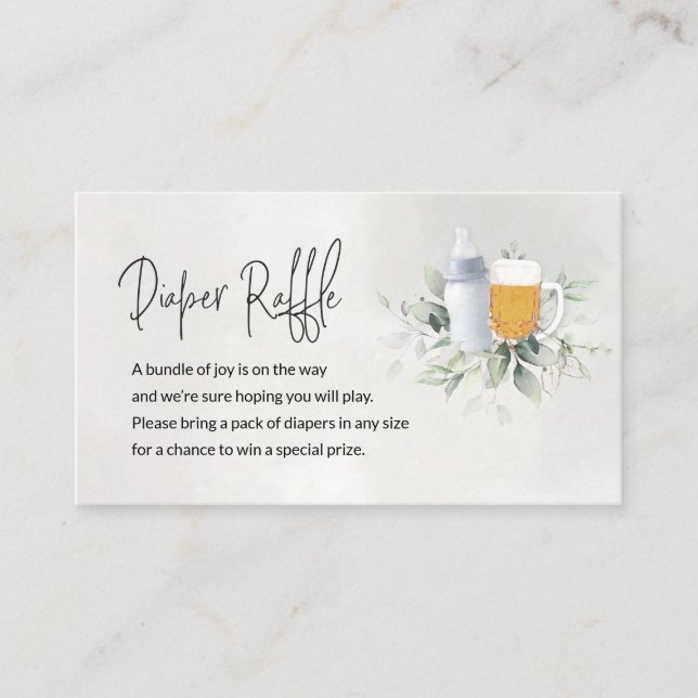 Cartão De Informações Fralda Raffle Enclosure Card Baby is Breing Blue (Frente)