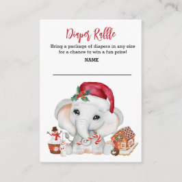 Cartão De Informações Fralda Raffle Papais noeis Bebê Elefante Feriado F