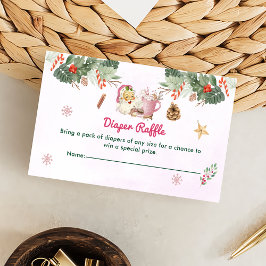 Cartão De Informações Fralda Raffle Papais noeis de Natal Cookies