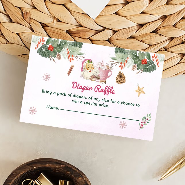 Cartão De Informações Fralda Raffle Papais noeis de Natal Cookies (Criador carregado)