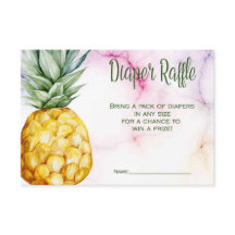 Fralda Raffle Pineapple Chá de fraldas Tropical