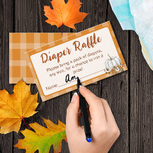 Fralda Raffle, Pumpkin Fall Chá de fraldas, Xadrez